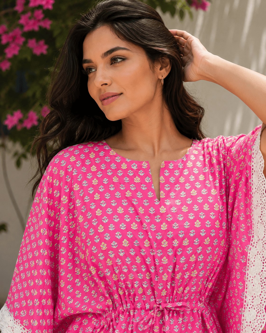 short draw-string kaftan