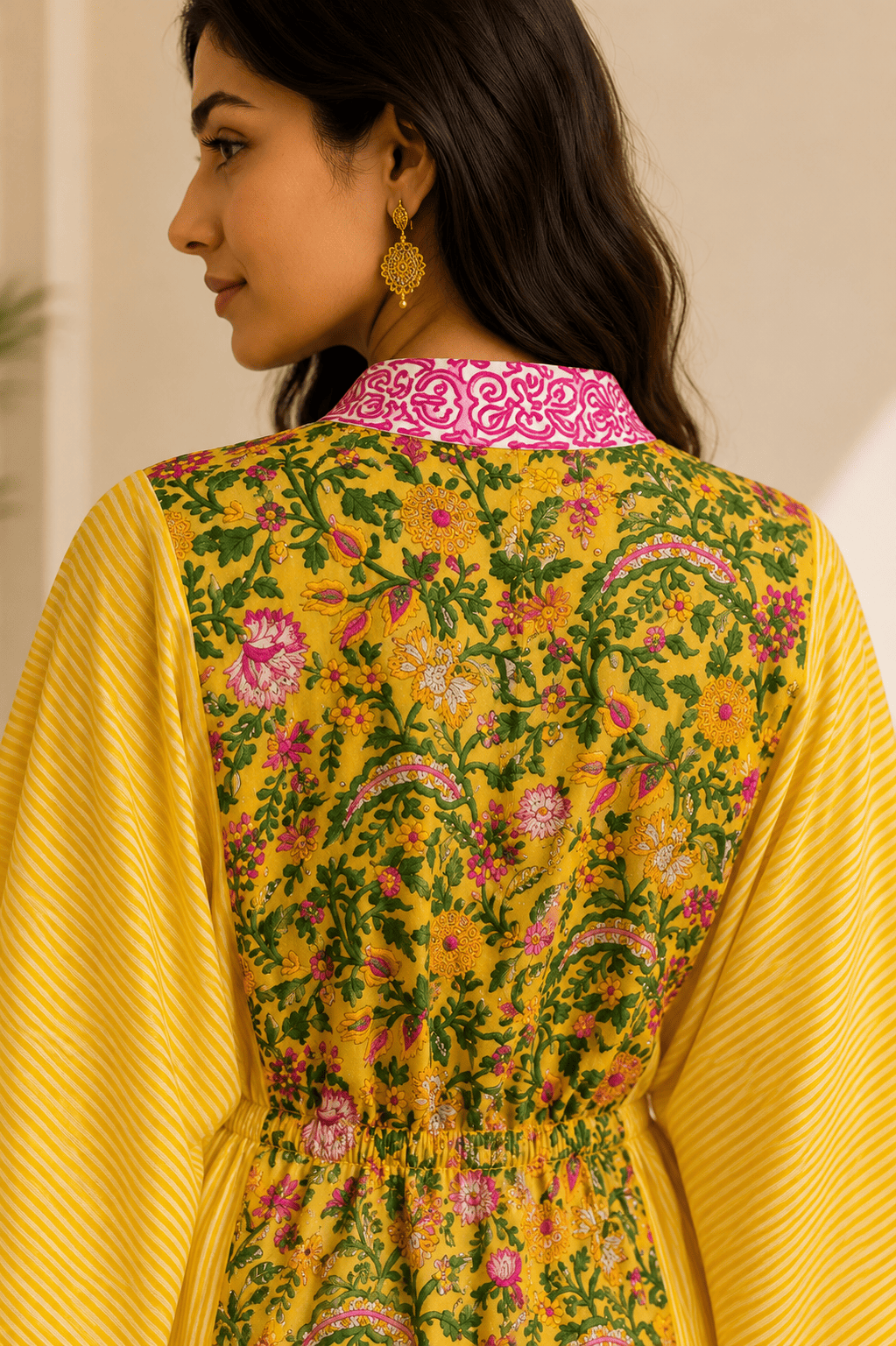 Embroidered Kaftan dress