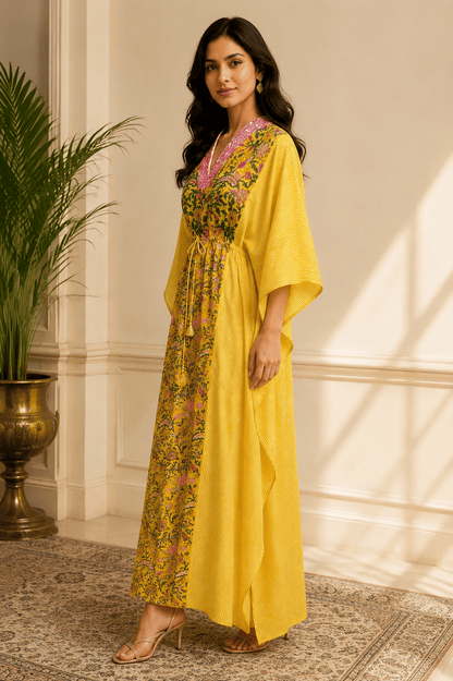 Embroidered Kaftan dress