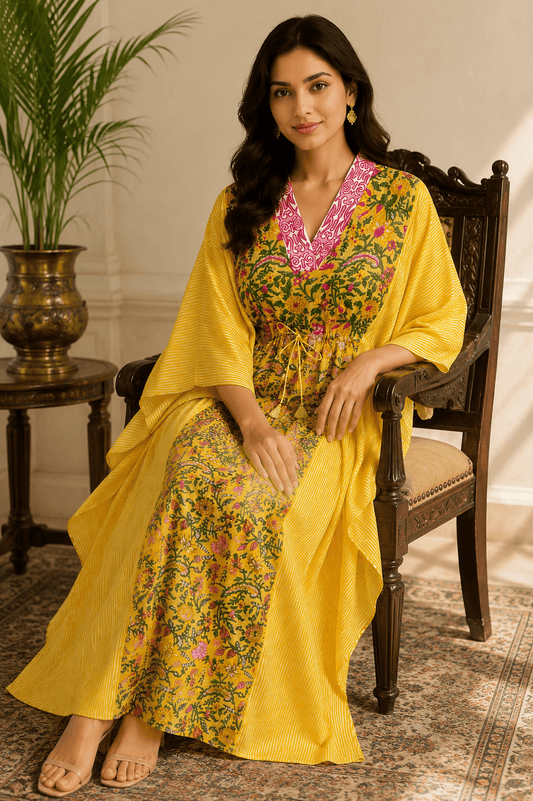 Embroidered Kaftan dress