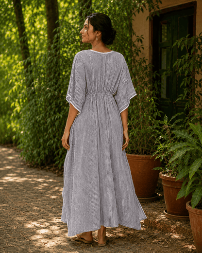 V-neck kaftan dress