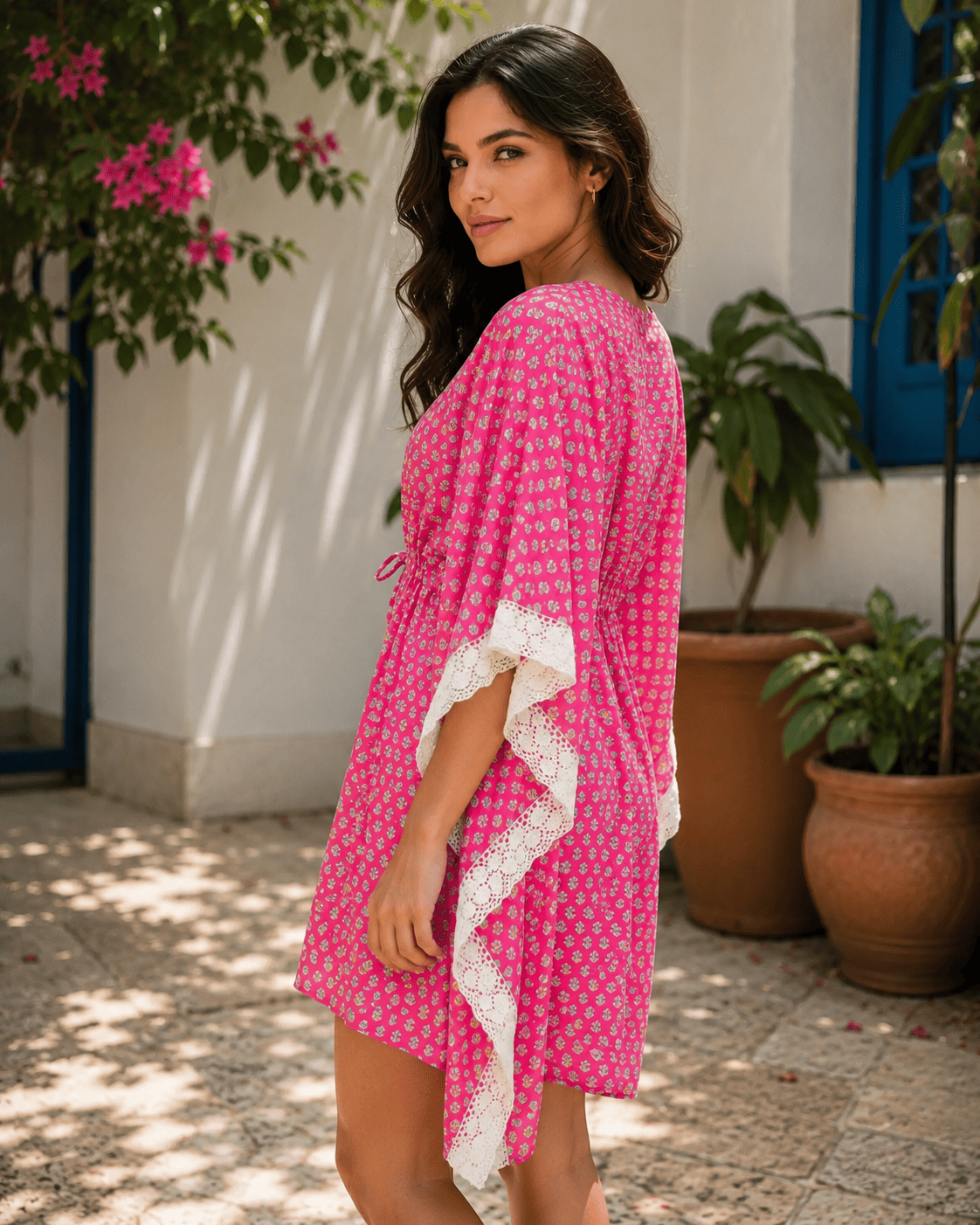 short draw-string kaftan