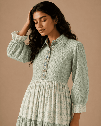 Tiered shirt dress